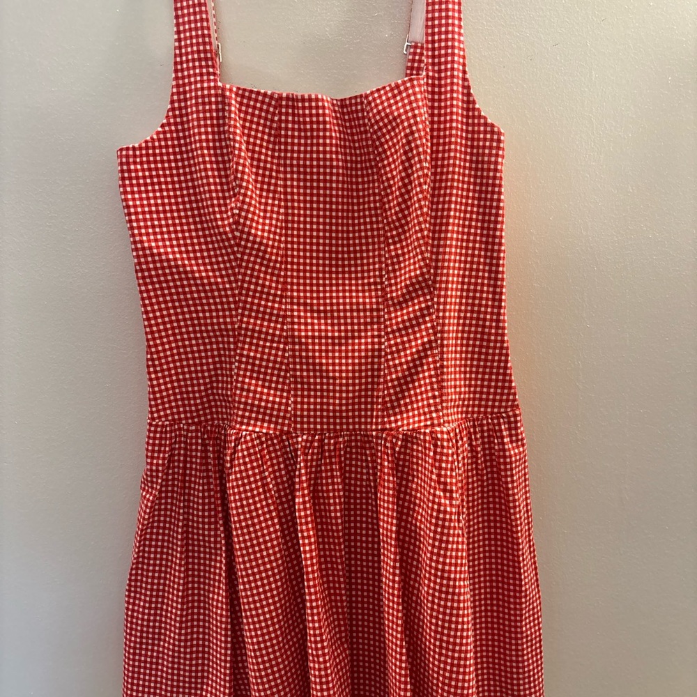 Abercrombie & Fitch Red and White Gingham Sundress - Picture 10 of 11